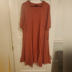 Torrid size 3 burnt orange asymmetrical dress